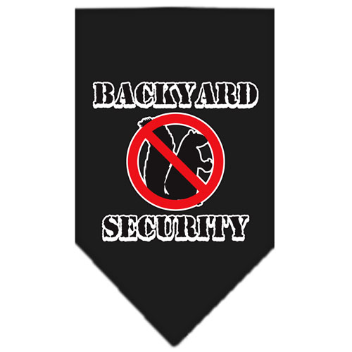 Backyard Security Screen Print Bandana Black Large
